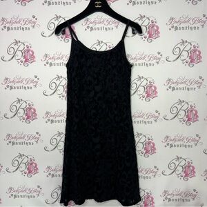 Jalate velour velvet paisley printed black dress tank style cute from Hawaii y2k